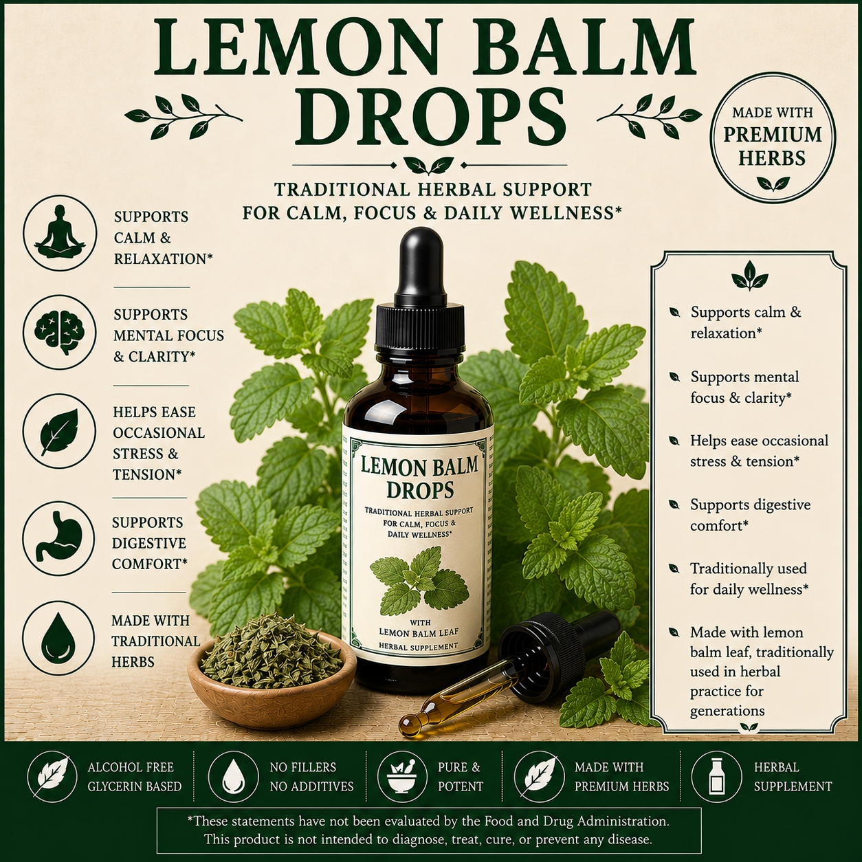 Lemon Balm Drops-Nervous System