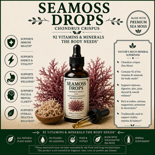 Seamoss Drops-92 Vitamins & Minerals