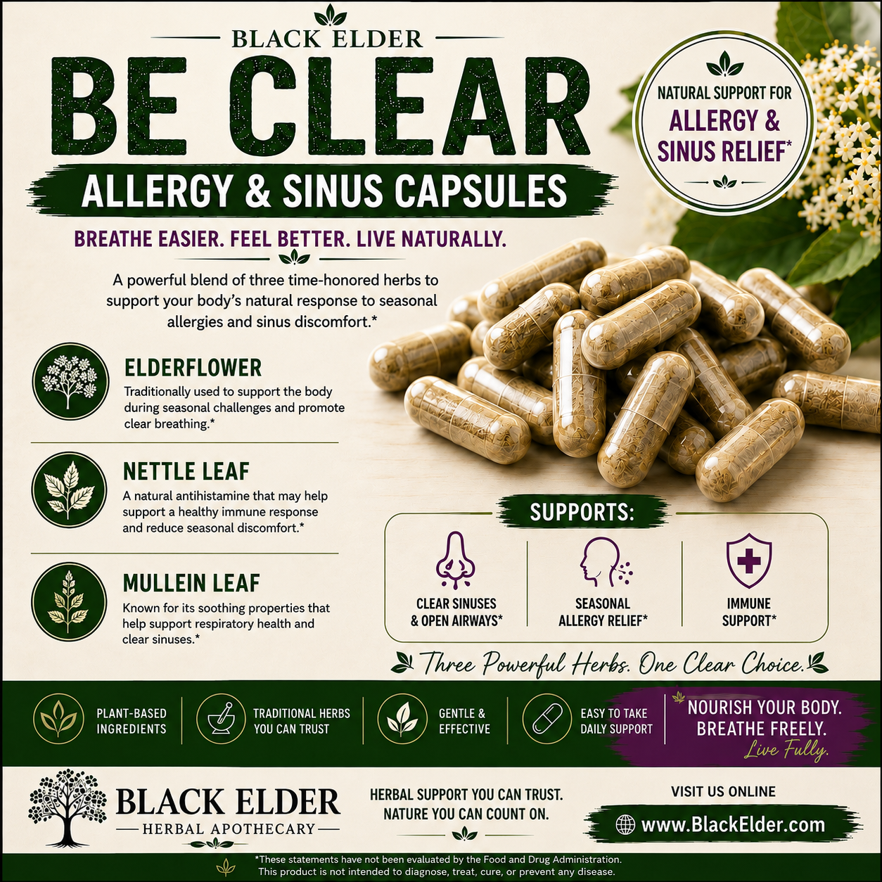 BE Clear Allergy & Sinus Capsules