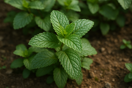 realistic peppermint herb